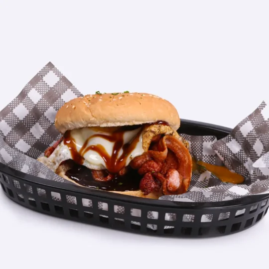 Becon and egg burger